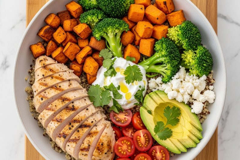 High Protein Chicken Bowl for Weight Loss