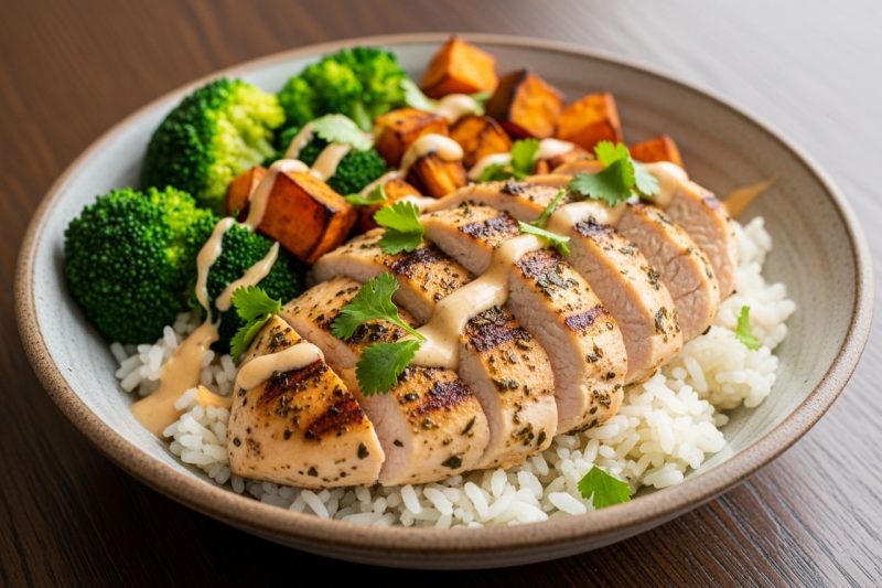 High Protein Chicken & Rice Bowl – Easy Healthy Meal Prep