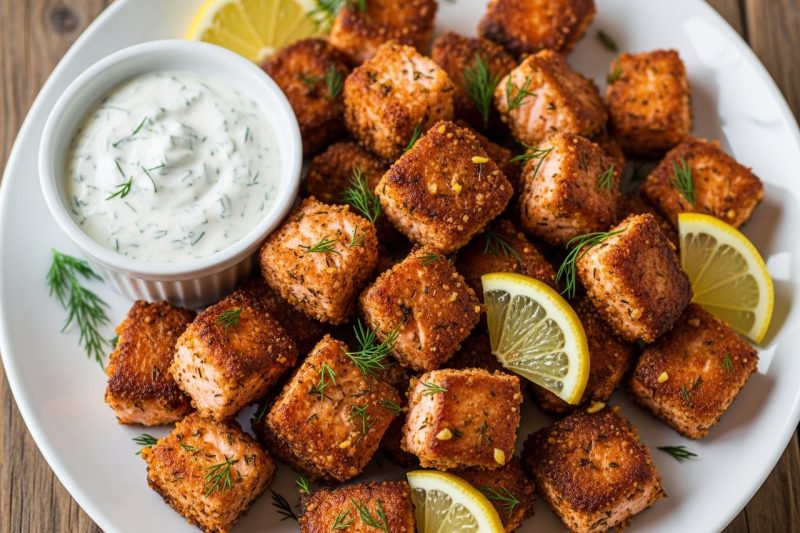 Air Fryer Salmon Bites (Healthy, High Protein & Ready in 10 Minutes)