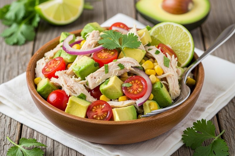 High Protein Avocado Chicken Salad (100% Healthy & No Mayo)
