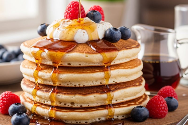 High Protein Greek Yogurt Pancakes (Fluffy & 100% Healthy)