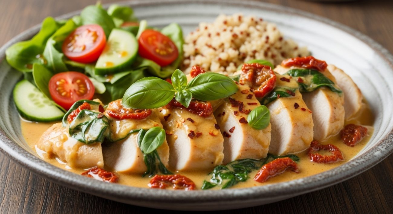 healthy marry me chicken skillet