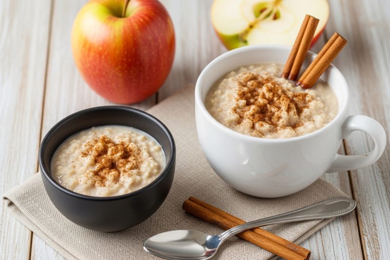 100% Healthy Apple Cinnamon Oatmeal (High Fiber Energizing Breakfast)