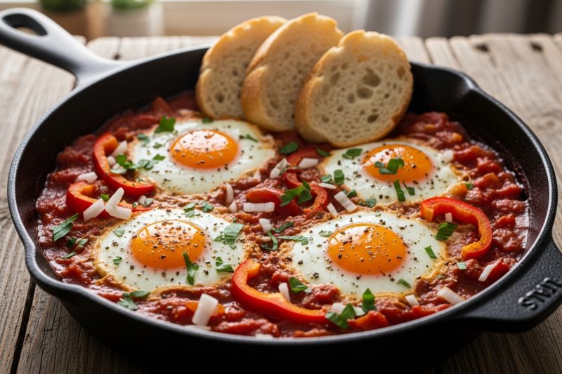 Mediterranean Egg and Tomato Skillet (100% Healthy High-Protein Breakfast)