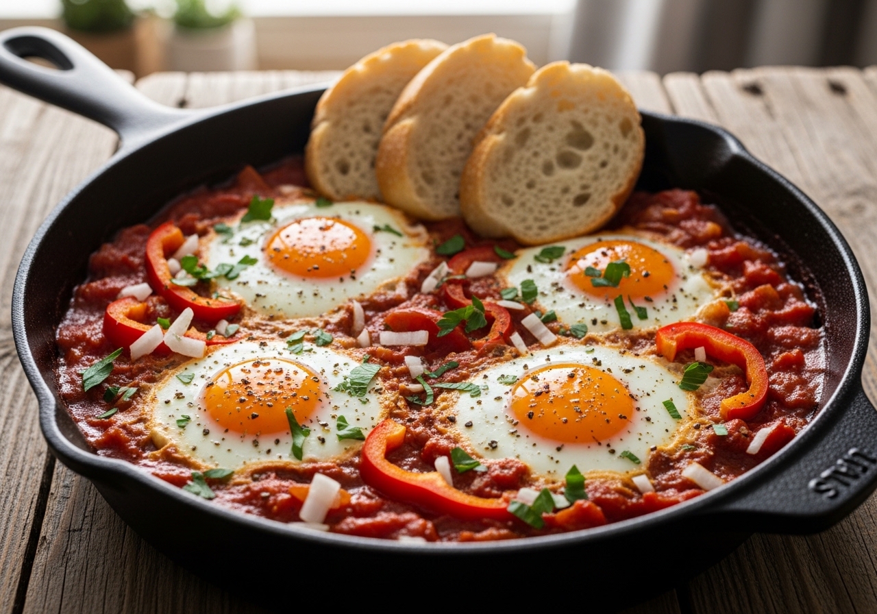 egg and tomato skillet breakfast
