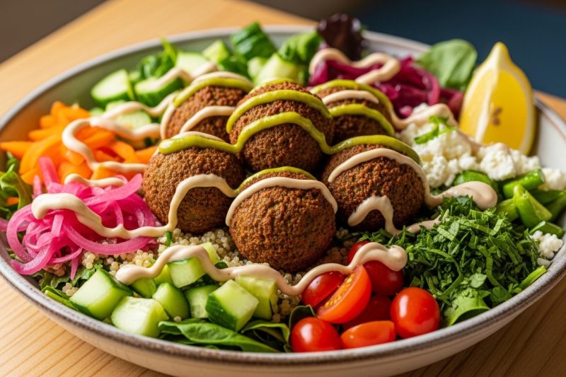 Mediterranean Falafel Bowl (100% Healthy High-Protein Plant-Based Meal)