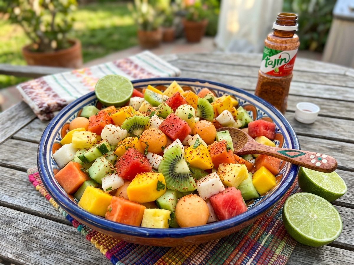 Fresh Mexican Fruit Salad with Tajín & Lime