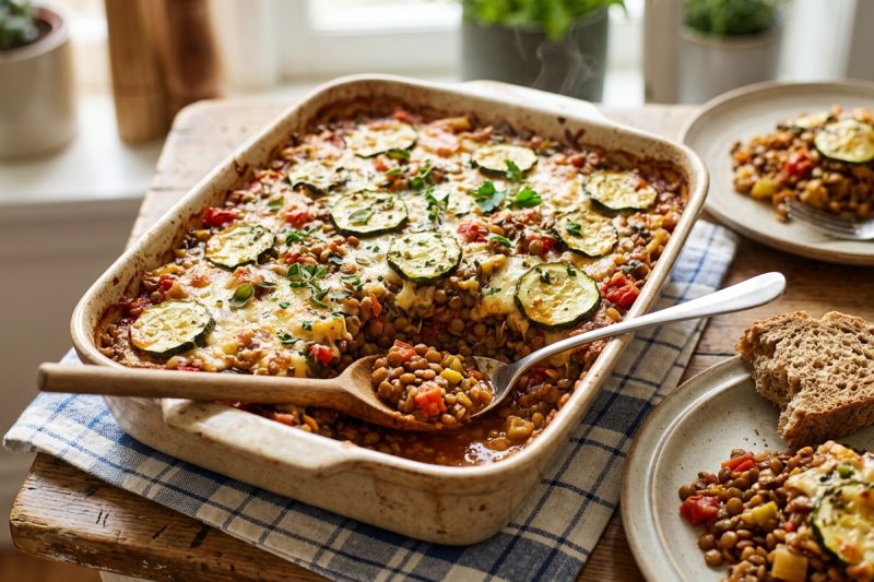 Easy Vegetarian Lentil Zucchini Bake – 100% Healthy Comfort Food That Feels Like Home
