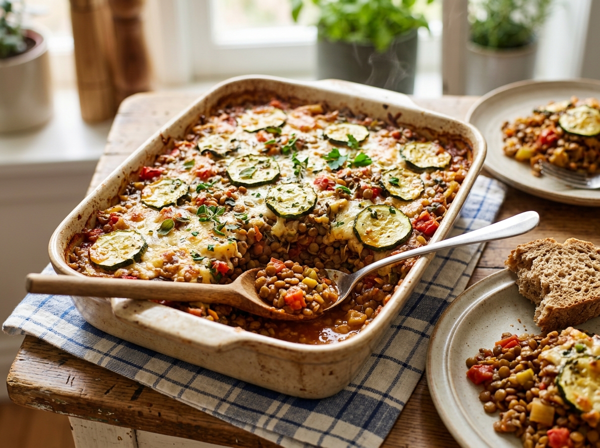 Easy Vegetarian Lentil Zucchini Bake – 100% Healthy Comfort Food That Feels Like Home